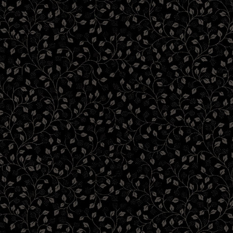Tono Sobre Tono Negro Hojas